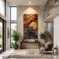 Art mural moderne avec design paysager pour salon SITHTTWA033