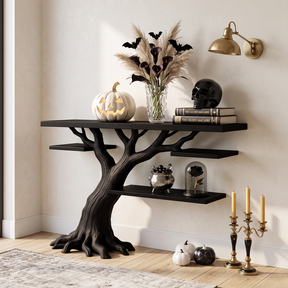Organic Spreading Branch Console For Gothic Halloween Interior SILDTTNCS153