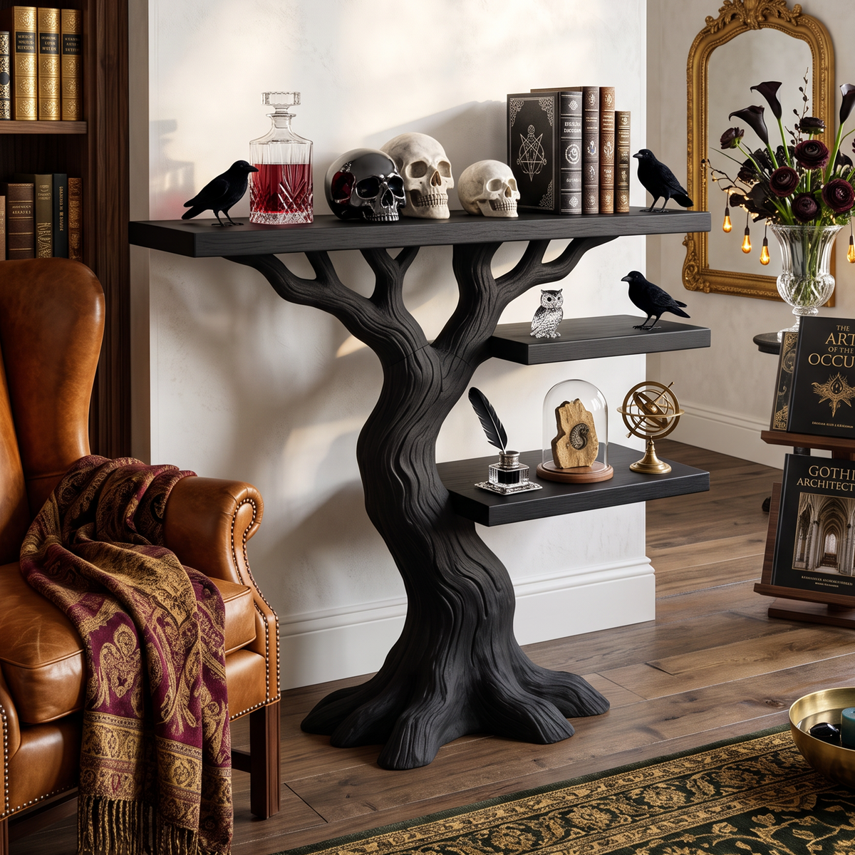 Contemporary Woodland Branch Console Table For Halloween Decor SILDTTNCS157