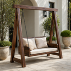 Balançoire en bois biologique avec dossier pour terrasse RTTHTTSG002