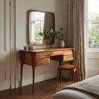 Coiffeuse moderne en bois avec tiroirs pour chambre à coucher SITHHNVAN004