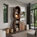 Vitrine contemporaine en bois avec structure en branches sculptées pour salon SINLHASD540