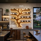 Porte-bouteilles mural moderne en forme de branche pour cuisine RTTHTTWH009