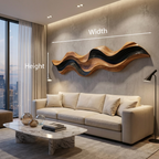 Décoration murale abstraite moderne en bois au design sculptural fluide pour la maison RTTHTTWA156