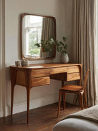 Coiffeuse moderne en bois avec tiroirs pour chambre à coucher SITHHNVAN004