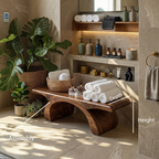 Banc de douche organique moderne pour salle de bain ou spa, mobilier SITHTTSB013
