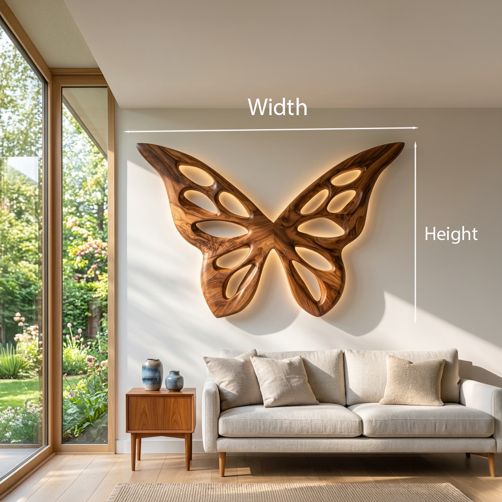 Artistic Butterfly Wooden Wall Art For Bedroom Or Lounge Decor RTTHTTWA154