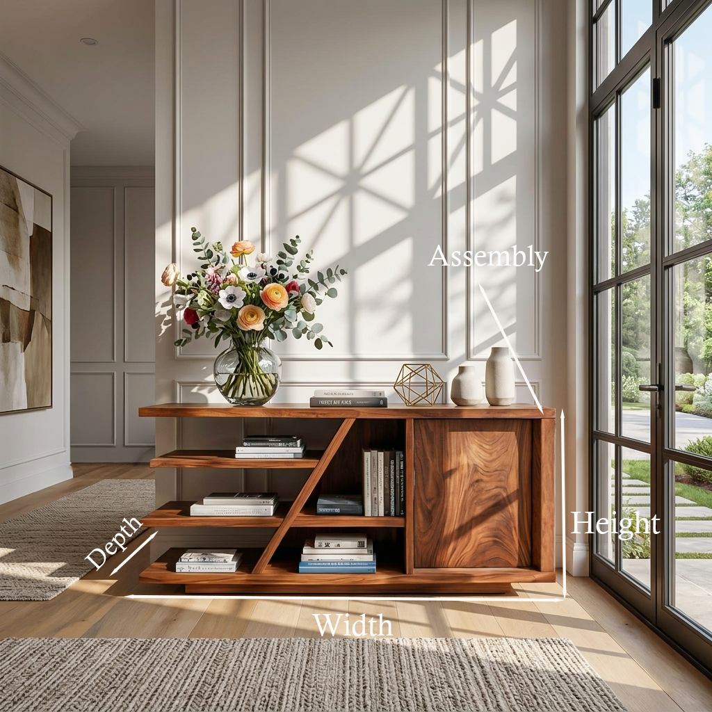 Modern Sideboard With Shelves And Cabinet For Living Room SITHTTSD022