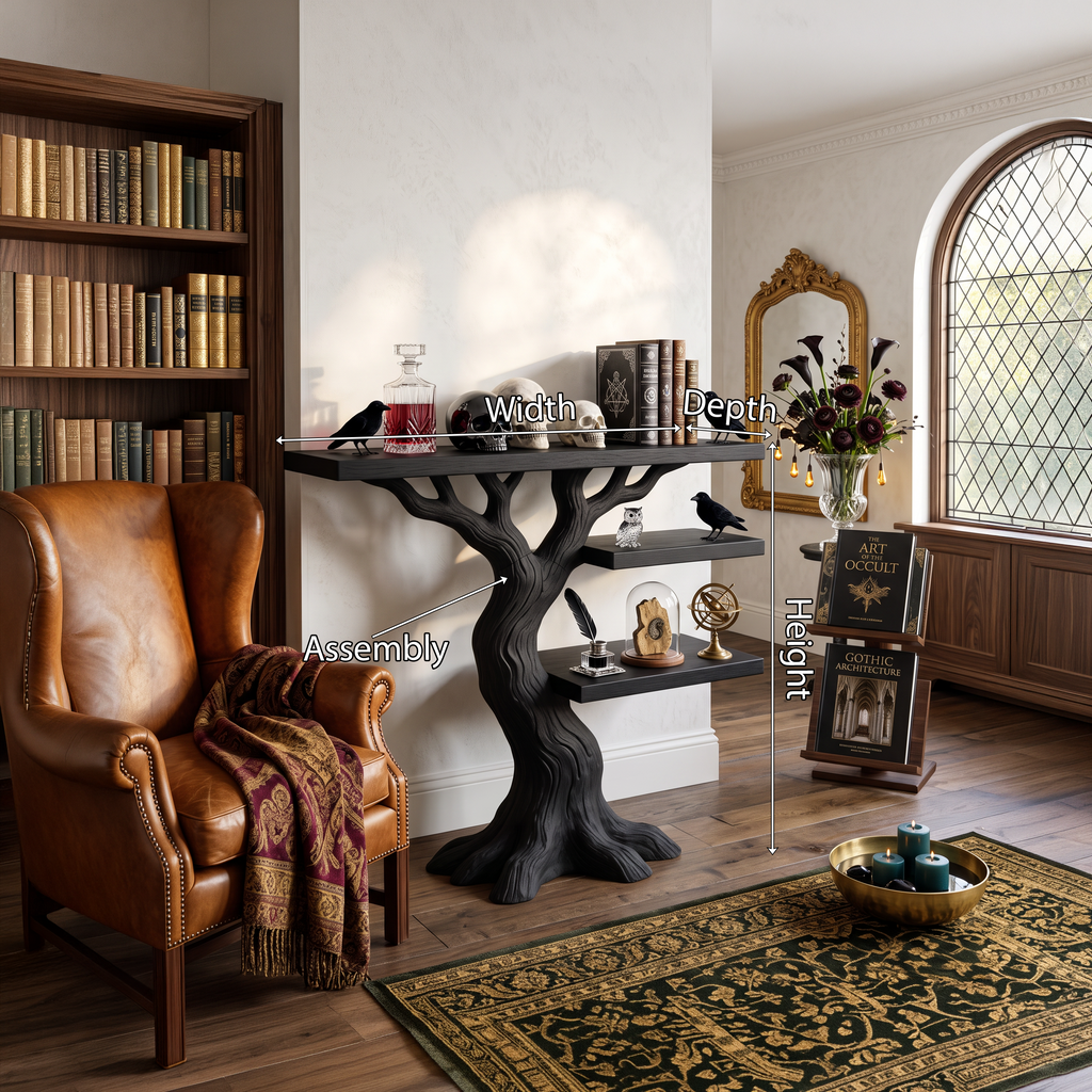 Console d'entrée contemporaine en bois pour décoration d'Halloween SILDTTNCS157