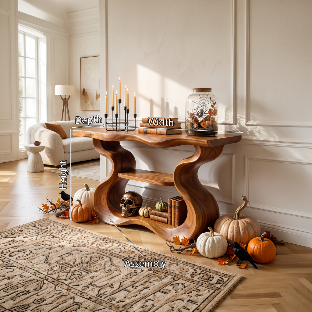 Console de table aux formes sculpturales organiques pour décoration d'intérieur d'Halloween SILDTTNCS141