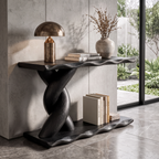 Table console contemporaine avec base en spirale et étagère de rangement inférieure pour salon SINLKICS701