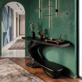 Console de style rustique sculptural avec base incurvée pour entrée SINLKICS705