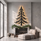 Décoration murale de Noël moderne avec motif de branches de pin superposées pour salon SINLSAWA143