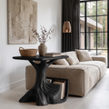 Table d'appoint sculpturale contemporaine avec piètement inspiré d'un arbre pour salon SINLHASTA301