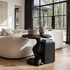 Table d'appoint moderne avec base inspirée d'un arbre pour salon SINLHASTA305