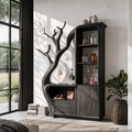 Meuble de rangement moderne au design arrondi pour entrée SINLHASD544