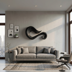 Décoration murale en bois aux formes organiques pour entrée ou couloir RTTHTTWA152