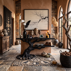 Table d'appoint moderne en forme de racines et de branches pour mobilier d'Halloween gothique SILDTTNCS159