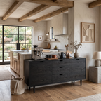 Buffet contemporain en bois pour salon moderne RTTHTTSD060