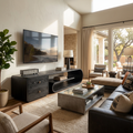 Meuble TV moderne aux formes arrondies pour salon RTTHTTTVC077