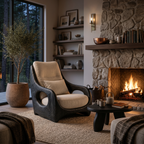 Fauteuil organique aux courbes lisses pour salon RTTHTTACC013