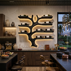 Porte-bouteilles mural moderne en forme de branche pour cuisine RTTHTTWH009