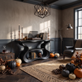 Console de table aux formes sculpturales organiques pour décoration d'intérieur d'Halloween SILDTTNCS141