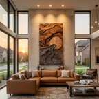 Art mural moderne avec design paysager pour salon SITHTTWA033