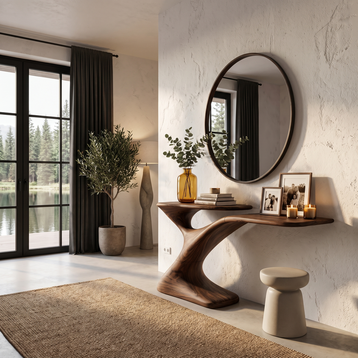 Console minimaliste pour entrée et couloir SINLHACS692