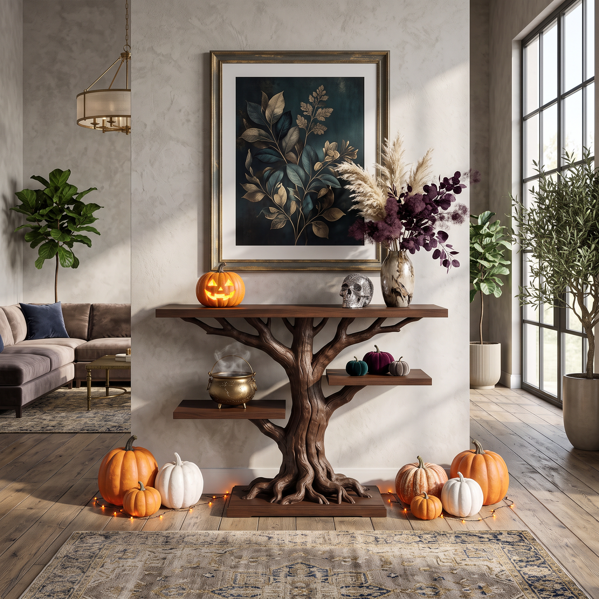 Contemporary Root Form Display Table For Halloween Furniture SILDTTNCS152
