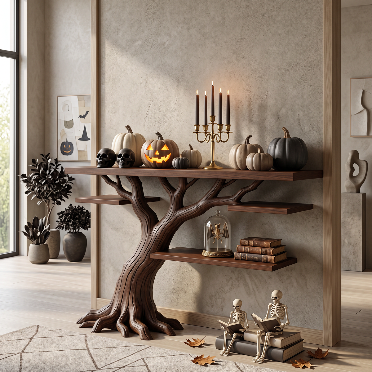 Organic Spreading Branch Console For Gothic Halloween Interior SILDTTNCS153