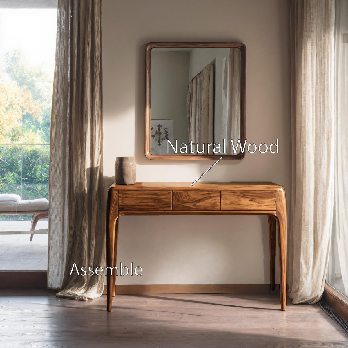 Minimalist Vanity Table With Drawers For Bedroom SITHHNVAN005
