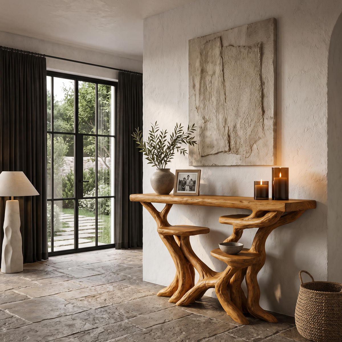 Artisan Tree Branch Console Table For Entryway And Living Room SINLHACS697