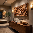 Abstract Carved Wall Art Sculpture For Living Room Decor RTTHTTWA054