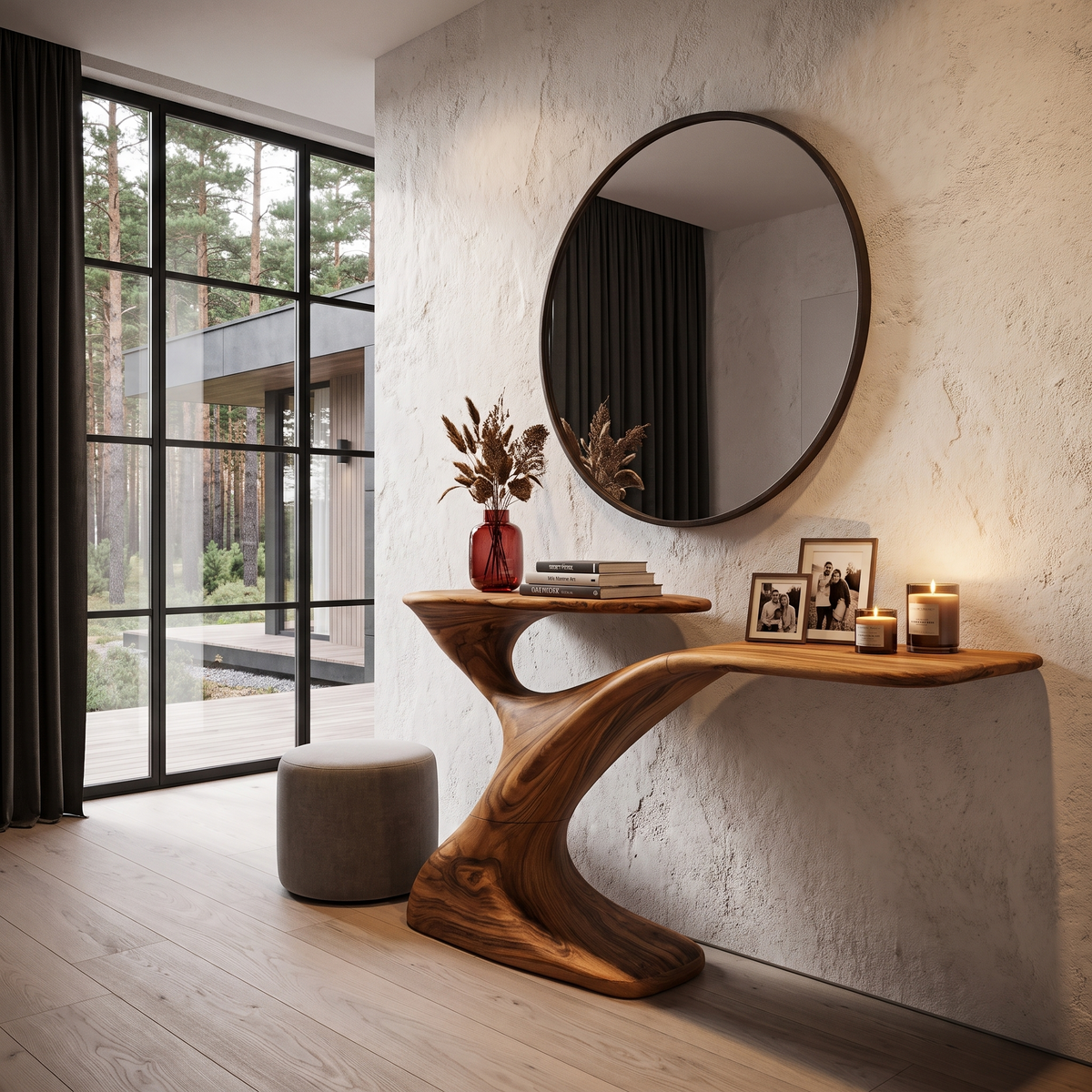 Console minimaliste pour entrée et couloir SINLHACS692