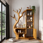 Meuble de rangement moderne au design arrondi pour entrée SINLHASD544