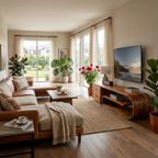Meuble TV moderne aux formes arrondies pour salon RTTHTTTVC077
