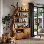 Vitrine organique avec silhouette d'arbre fluide pour chambre à coucher SINLHASD542