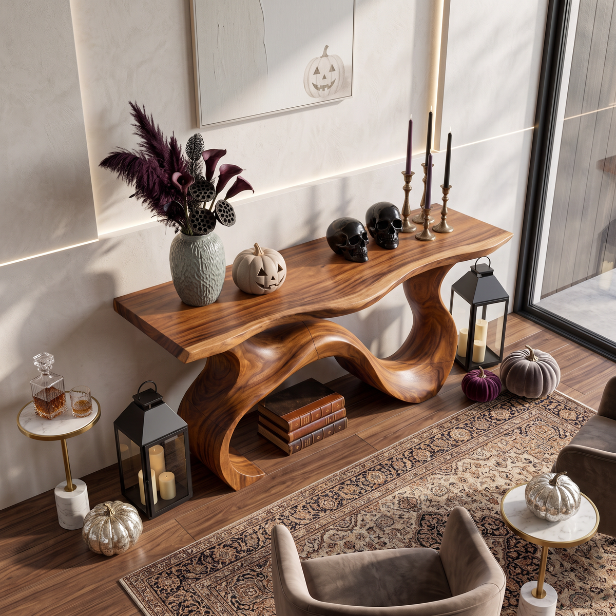 Organic Root Form Display Table For Halloween Decor SILDTTNCS145
