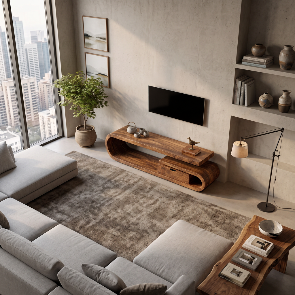 Meuble TV artisanal pour salon RTTHTTTVC034