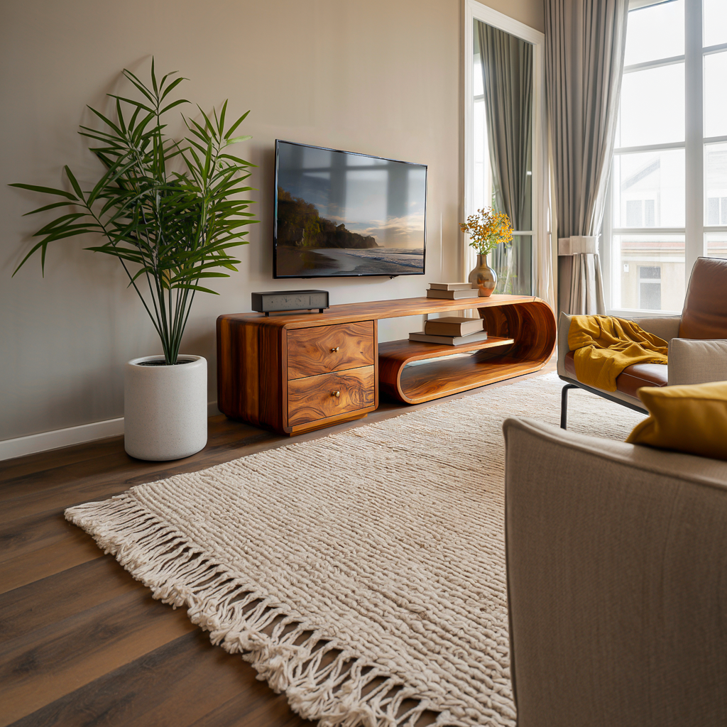 Meuble TV moderne aux formes arrondies pour salon RTTHTTTVC077