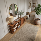 Buffet moderne avec étagères et placard pour salon SITHTTSD022