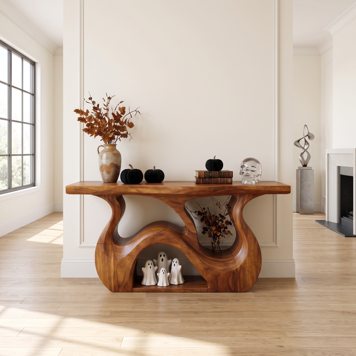 Minimalist Branch Form Entryway Table For Halloween Cabin Decor SILDTTNCS146