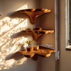 Étagère champignon en bois brut style ferme pour décoration de chambre SILDTTNCMS018