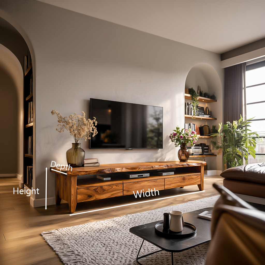 Meuble TV en bois style milieu du siècle pour salon RTTHTTTVC075