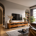Meuble TV en bois style milieu du siècle pour salon RTTHTTTVC075