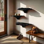 Étagère champignon en bois faite à la main pour une décoration de salon artistique SILDTTNMR007
