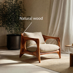 Fauteuil lounge moderne avec cadre sculpté pour salon RTTHTTACC005