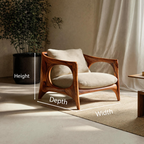 Fauteuil lounge moderne avec cadre sculpté pour salon RTTHTTACC005