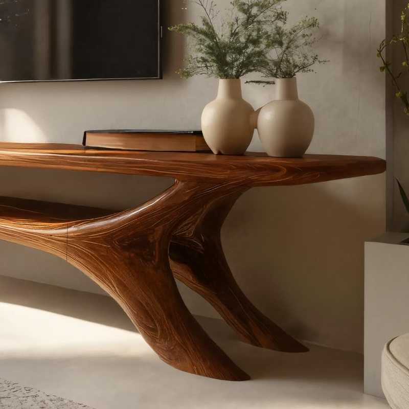 Meuble TV sculptural moderne pour accent de salon RTTHTTTVC055